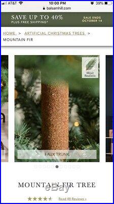 New Balsam Hill Mountain Fir Artificial Christmas Tree 6.5 Pre-lit