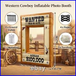 New Best Western Party Decorations 7FT Inflatable Wanted Poster Frame, Rodeo New Best Western Party Decorations 7FT Inflatable Wanted Poster Frame, Rodeo