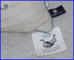 New Bonne Nuit French Good Night Feather Filled Cotton Lumbar Accent Pillow SALE