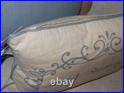 New Bonne Nuit French Good Night Feather Filled Cotton Lumbar Accent Pillow SALE