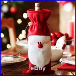 New Brand Red Christmas Wine Bottle Cover Christmas Decoration Home Party Decor