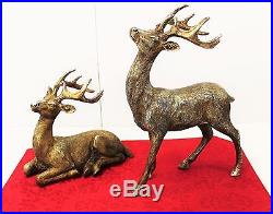 New Bronze Reindeer Set 12 Ornament-Holiday Home Decor Christmas Deer Lights