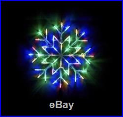 New Christmas Led Snow Flake Window Multi Colour Light