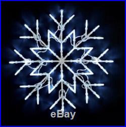 New Cool White Christmas Snowflake Light Window 50 LED Lights Static/Flash Cool