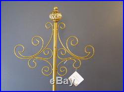New! Dillard's Christmas Gold Scroll Mercury Ornament Wreath Holder Stand, 44