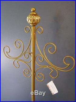 New! Dillard's Christmas Gold Scroll Mercury Ornament Wreath Holder Stand, 44