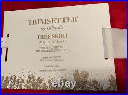 New Dillard’s Trimsetter 58 Tree Skirt RED Polyester Velvet Crystal NWT