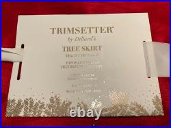 New Dillard's Trimsetter 58 Tree Skirt RED Polyester Velvet Crystal NWT