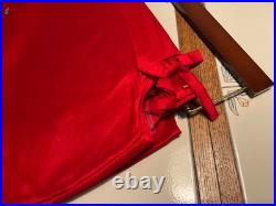 New Dillard's Trimsetter 58 Tree Skirt RED Polyester Velvet Crystal NWT