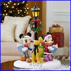 New Disney Holiday Carolers with Mickey, Minnie Lights and Music 15.5 Inches