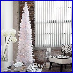 New Finley Home 9' Winter Park Pre-lit Pencil Christmas Tree Clear Lights