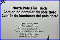 New Gemmy 9 Ft North Pole Fire Truck Department Christmas Airblown Inflatable