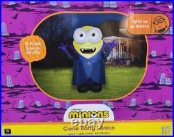 New Gemmy Halloween 12 ft Tall Gone Batty Vampire Minion Airblown Inflatable