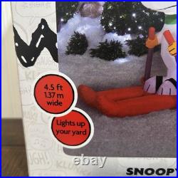 New Gemmy Peanuts Snoopy Skiing Airblown Lighted Inflatable 4.5ft Seasonal Decor New Gemmy Peanuts Snoopy Skiing Airblown Lighted Inflatable 4.5ft Seasonal Decor