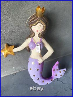 New Glitterville 33 Large Purple Princess Mermaid Christmas Tree Ornament Decor