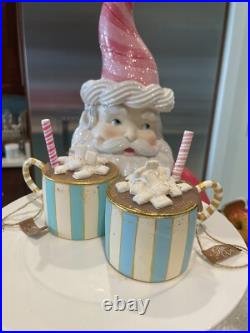 New Glitterville Hot Cocoa Ornament 4 Assorted Colors Sold as Complete Set