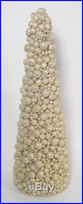 New Gold Ball Cone Glitter Christmas Tree 17 Tall Holiday Decoration