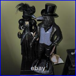 New HALLOWS EVE 20 Victorian Raven Couple Viral Halloween 2026 Decor NWT New HALLOWS EVE 20 Victorian Raven Couple Viral Halloween 2026 Decor NWT