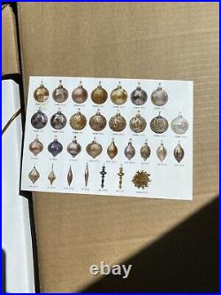 New In Box Frontgate Gold Rush 60 Pc Ornament Collection
