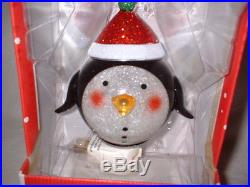 New Large Penguin with Santa Hat Christmas Night Light Home Decor Not Outdoor