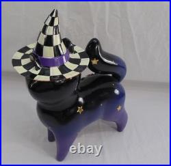 New MacKenzie Childs Fortune Teller Black Cat Halloween Courtly Check 13 withBox New MacKenzie Childs Fortune Teller Black Cat Halloween Courtly Check 13 withBox