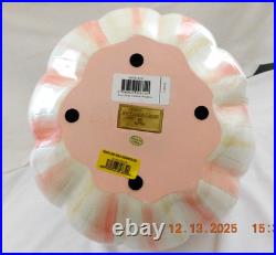 New MacKenzie Childs Medium Pink Rosy Stripe Pumpkin Bubblegum Dillard's Excl