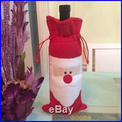 New Merry Christmas Santa Wine Bottle Bag Cover Xmas Dinner Party Table Decor #L