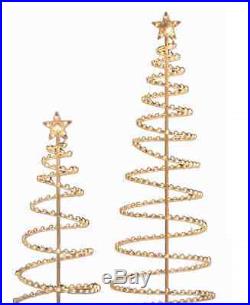 New Outdoor Holiday Lighted Christmas Spiral Tree Decoration Decor White Lights