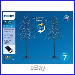 New! Philips 7ft Prelit Slim Artificial Christmas Twig Tree Bicolor LED Lights