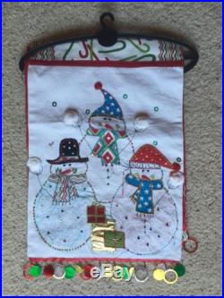 New Pier 1 Table Runner Snowman Candy Canes Christmas Holiday
