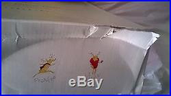 New Pottery Barn REINDEER Dinner PLATES All 8 DDPV CCDB