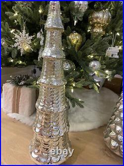 New Pottery Barn X Large Mercury Glass Tree 27 Inches Tall