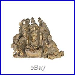 New Raz 15.5 Tan and Bronze Nativity Scene Christmas Figure Decoration 3511089