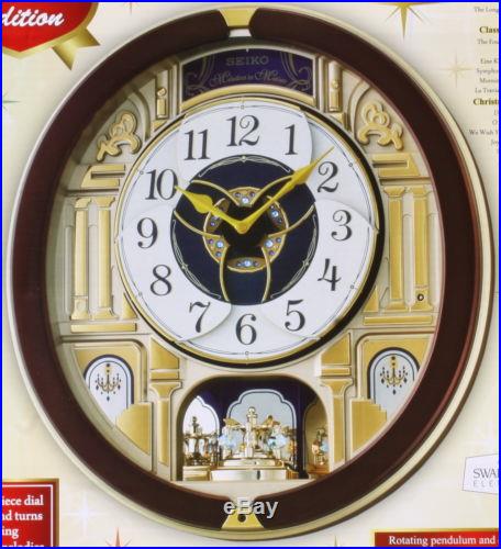 New Seiko Melodies in Motion 2014 Animated Musical Christmas Carol Wall Clock