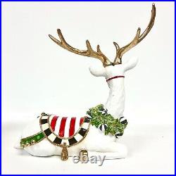 (New) Set of 2 Mackenzie-Childs Peppermint Reindeer