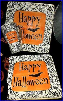 New Spectrum Designz plates/mugs set Happy Halloween, TrickOrTreat & Hocus Pocus