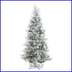 New Sterling Tree Co. 7.5' Pre Lit Lightly Flocked Whiteland Pine Christmas Tree