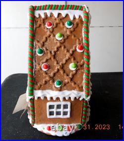 New Trimsetter Light Up Gingerbread Waffle House Ice Cream Cone Tower 12 Tall