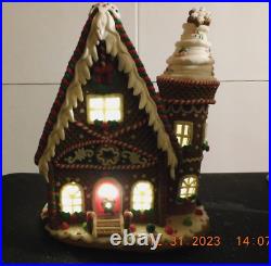 New Trimsetter Light Up Gingerbread Waffle House Ice Cream Cone Tower 12 Tall