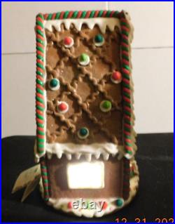 New Trimsetter Light Up Gingerbread Waffle House Ice Cream Cone Tower 12 Tall