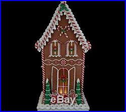 New Valerie Parr Hill 26 Oversized Illuminated Christmas Gingerbread House