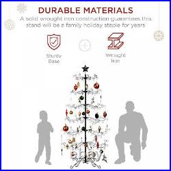 New Wrought Iron Christmas Tree Ornament Display with Easy Assembly, Stand 6ft