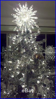 New nativity CHRISTMAS GIANT PRELIT CRYSTAL TREE TOPPER STAR STUNNING
