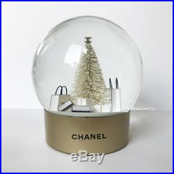 Nib Fabulous Chanel Electrical Christmas Tree Snow Globe Dome