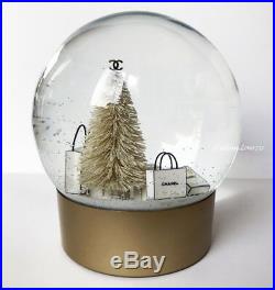 Nib Fabulous Chanel Electrical Christmas Tree Snow Globe Dome