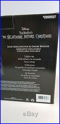 Nightmare Before Christmas Jack Skellington & Oogie Boogie Inflatable (6.5') NIB