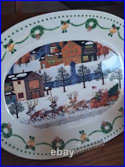 Nikko Americana Christmas Dinnerware Design By Charles Wysocki 31 Piece Grouping