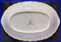 Nikko Japan White Christmas Platter Happy Holidays Tree Decorated Gifts Stars