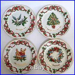 Noble Excellence 12 DAYS OF CHRISTMAS Complete Set Of 12 Salad Plates IOB