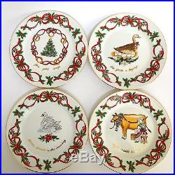 Noble Excellence 12 DAYS OF CHRISTMAS Complete Set Of 12 Salad Plates IOB